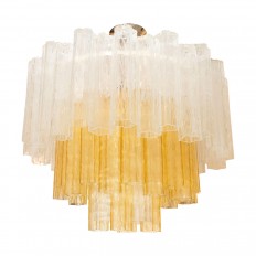 Circular three tier chandelier composed 